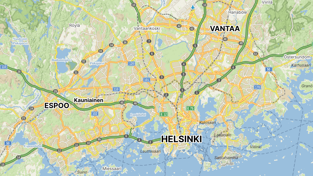 Helsinki, Espoo, Vantaa